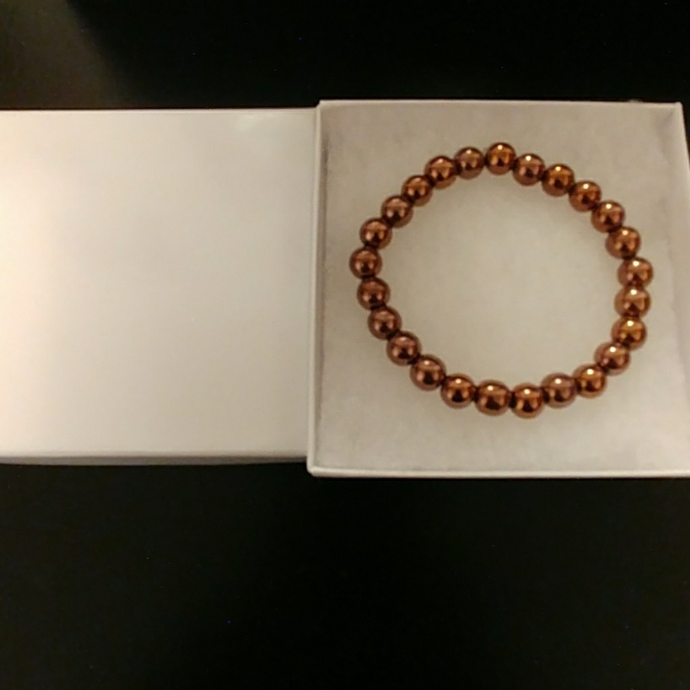 Copper Hematite Stone Bracelet - Picture 6 of 8